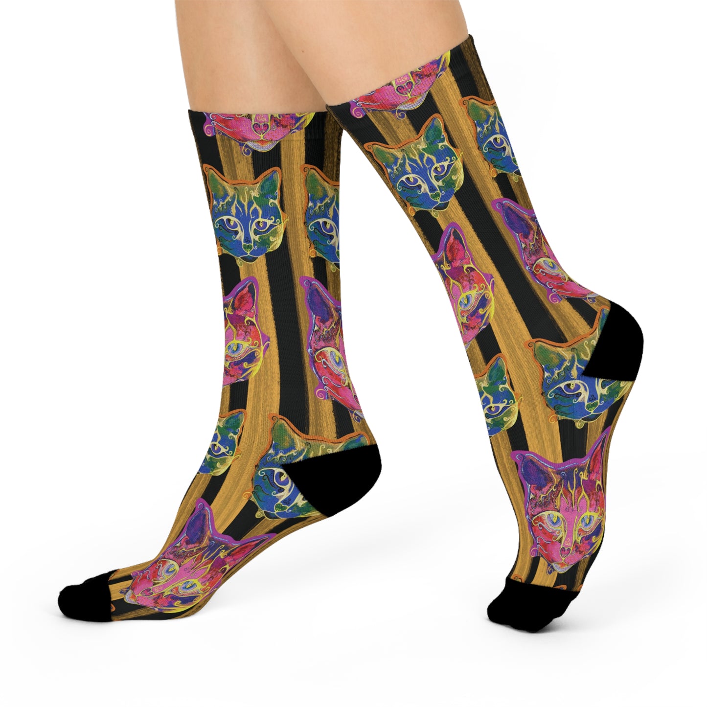 "Krazy Cat" Cushioned Crew Socks