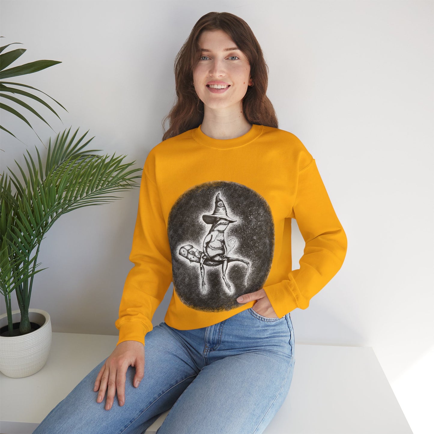 "Wizard Frog" Unisex Crewneck Sweatshirt