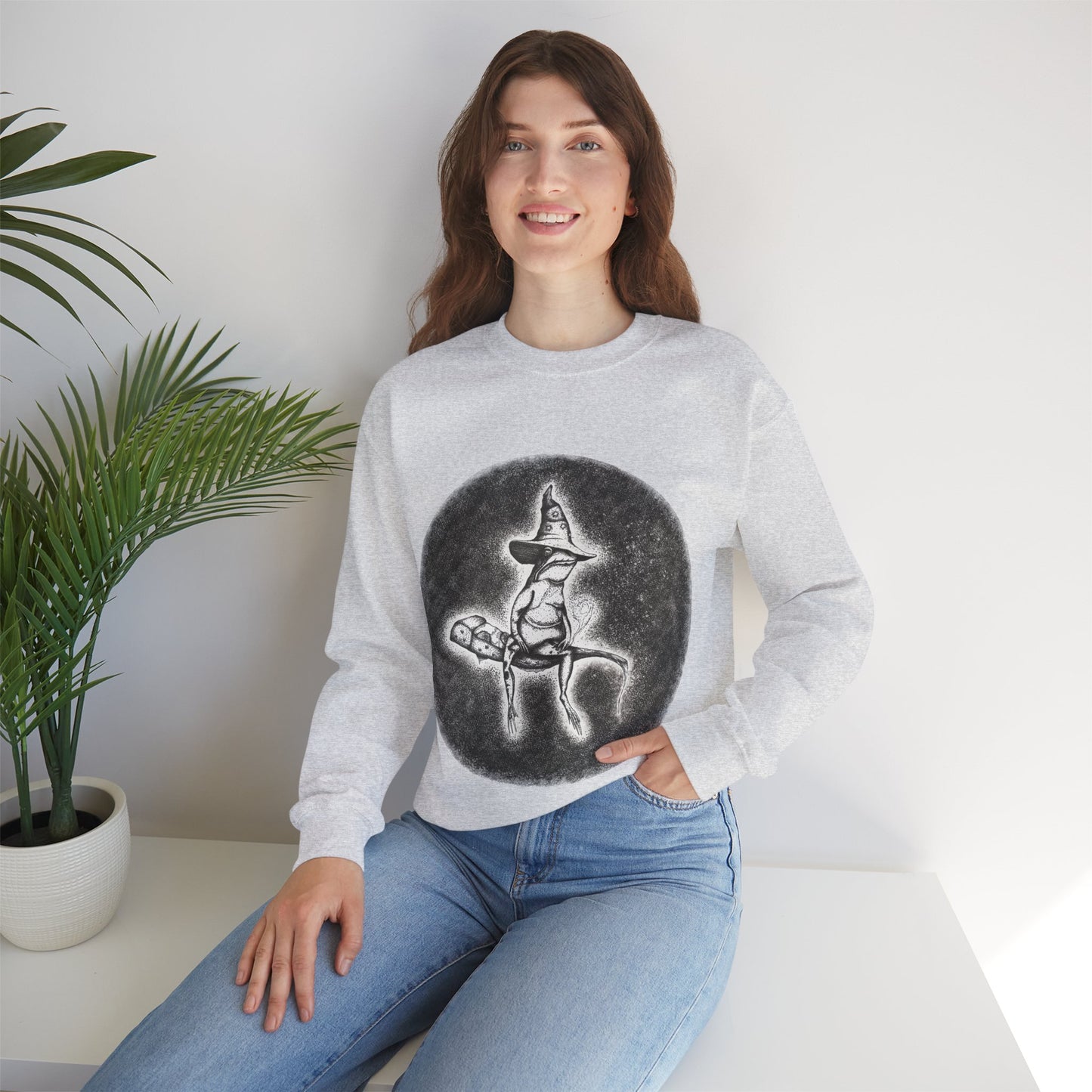 "Wizard Frog" Unisex Crewneck Sweatshirt