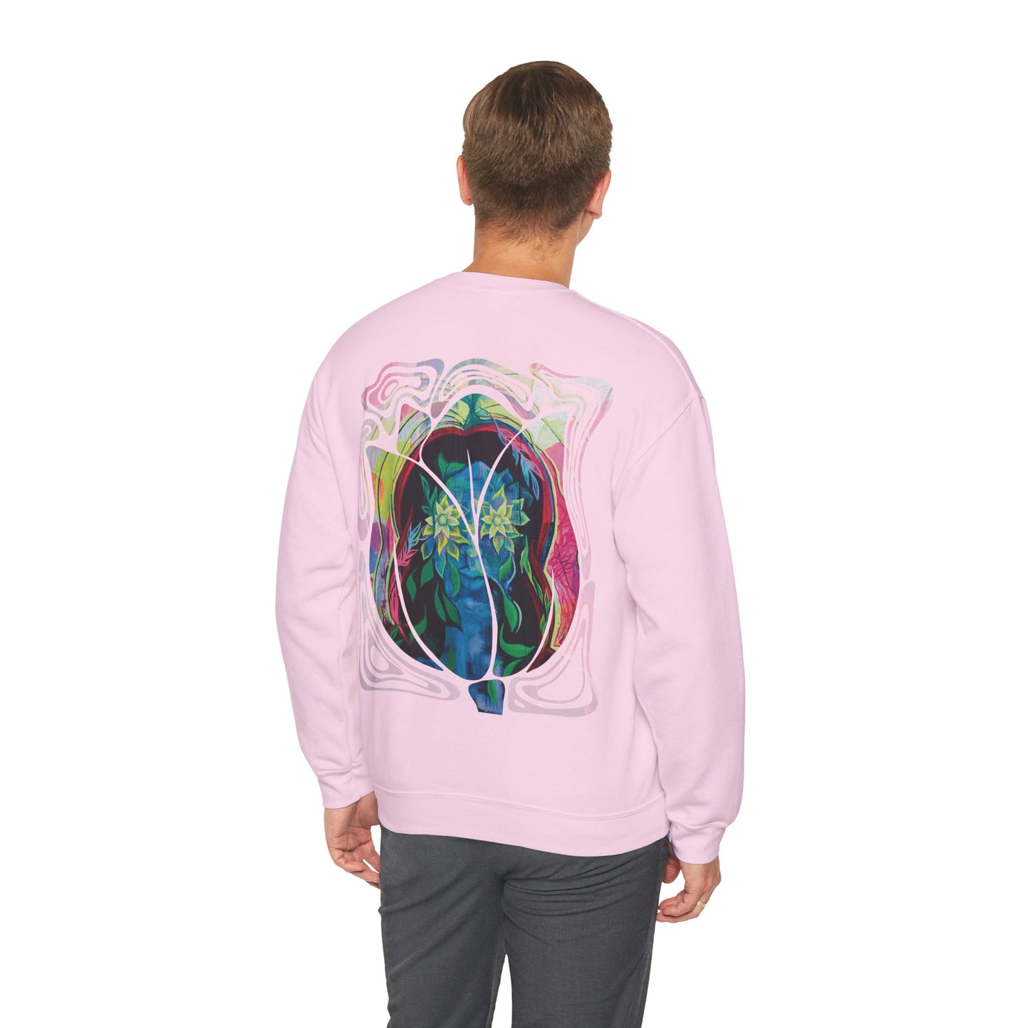 "Psychoterratic" Unisex Crewneck Sweatshirt (Art on Back)