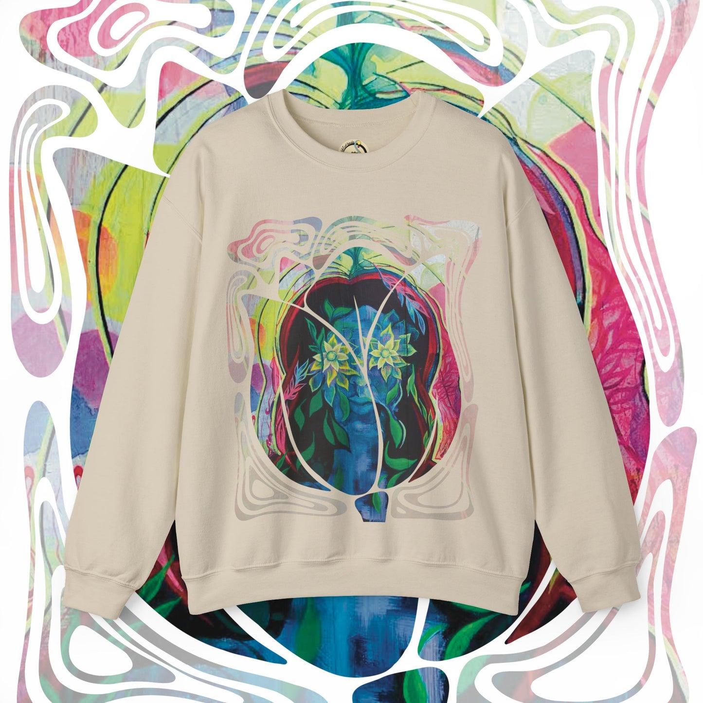 "Psychoterratic" Unisex Crewneck Sweatshirt (Art on Front)
