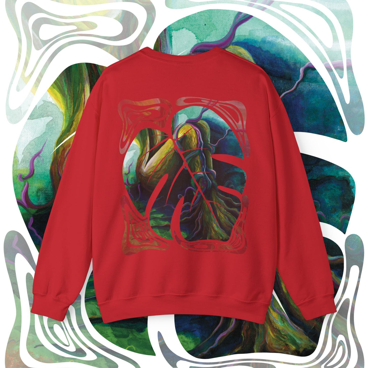 "Forest Nymph" Unisex Crewneck Sweatshirt (Art on Back)