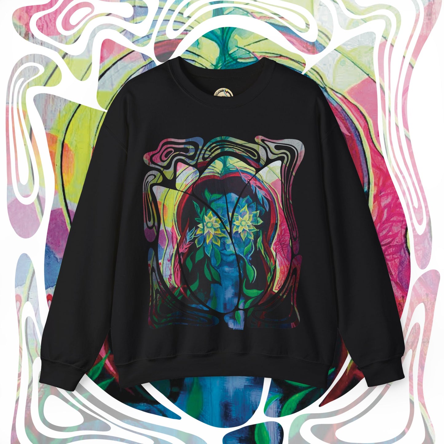 "Psychoterratic" Unisex Crewneck Sweatshirt (Art on Front)