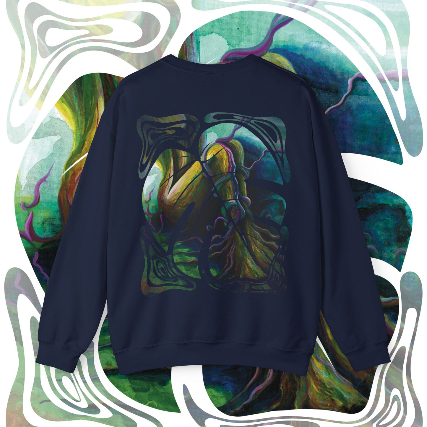 "Forest Nymph" Unisex Crewneck Sweatshirt (Art on Back)