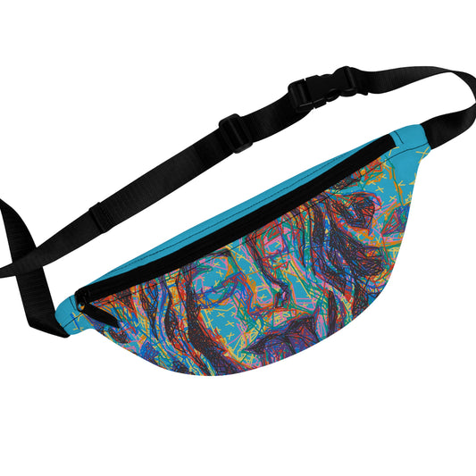 Limited Edition "Poison" Fanny Pack - New Media Collaboration by  Alexandra Sosin and Barnplotter (Turquoise)