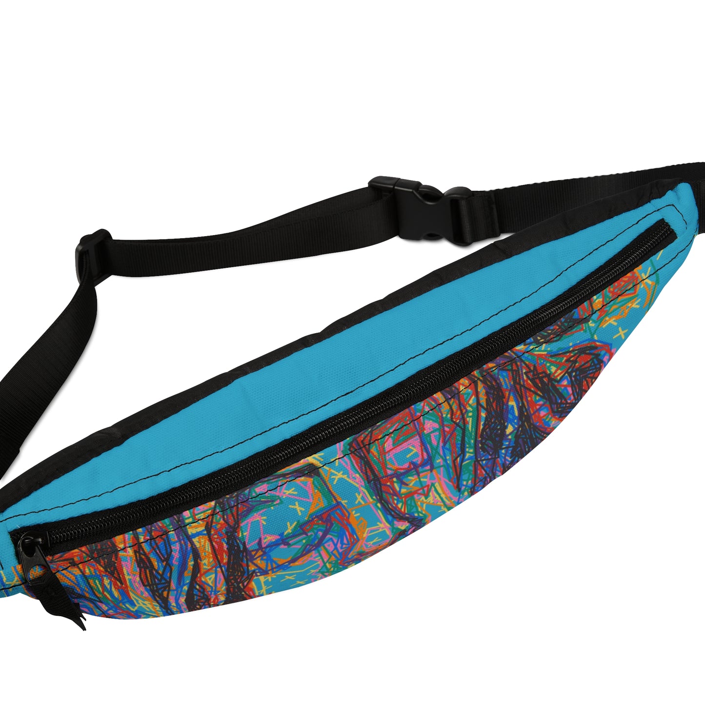 Limited Edition "Poison" Fanny Pack - New Media Collaboration by  Alexandra Sosin and Barnplotter (Turquoise)