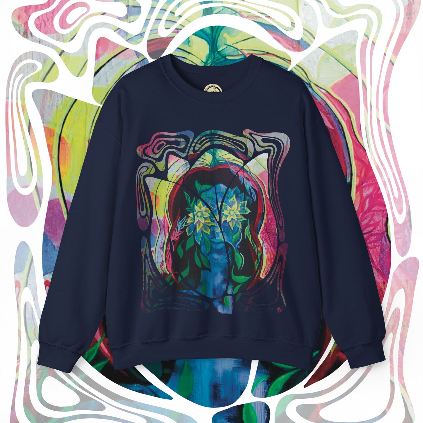 "Psychoterratic" Unisex Crewneck Sweatshirt (Art on Front)
