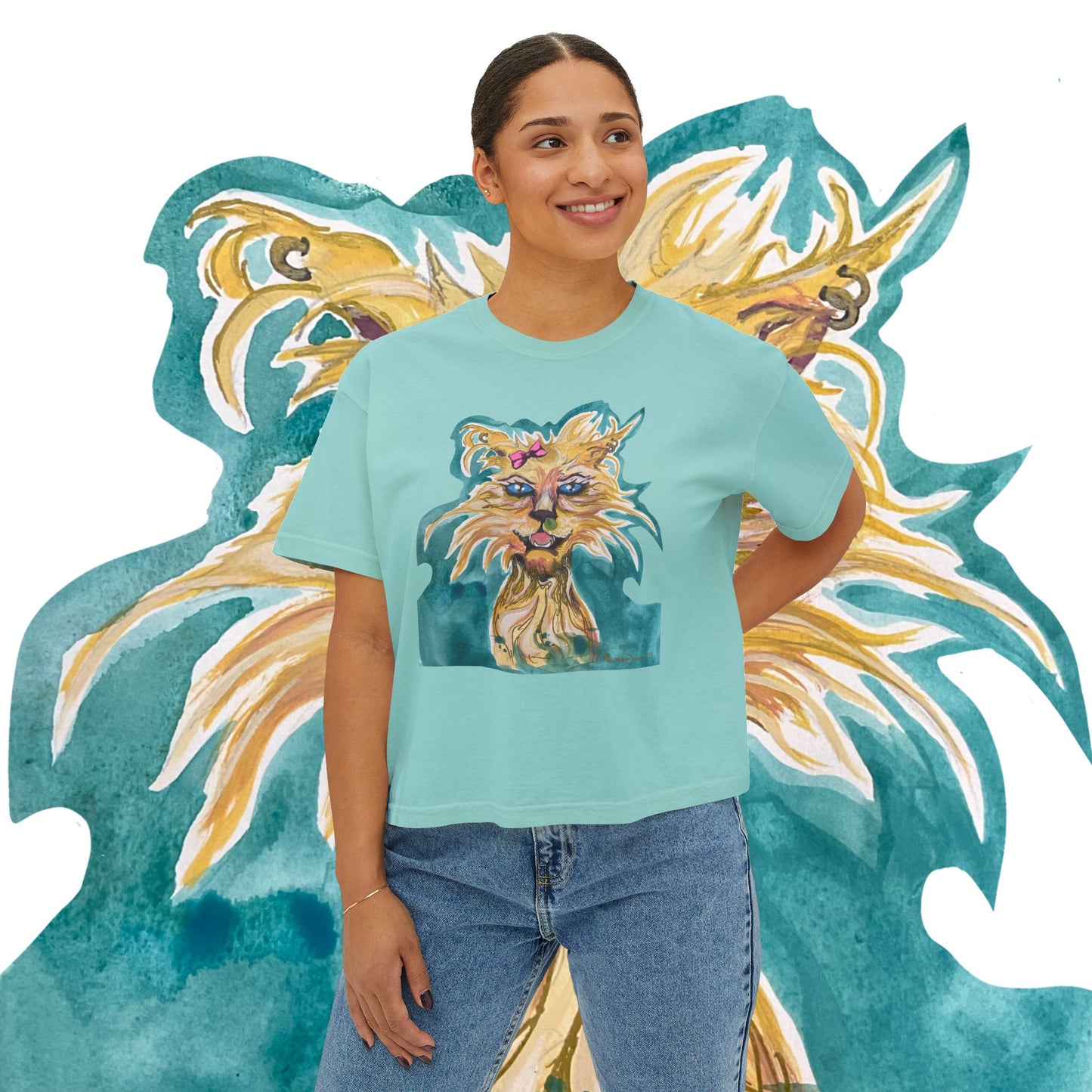 "Feral Cat" Women's Boxy Tee