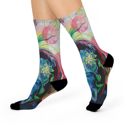 "Psychoterratic" Cushioned Crew Socks