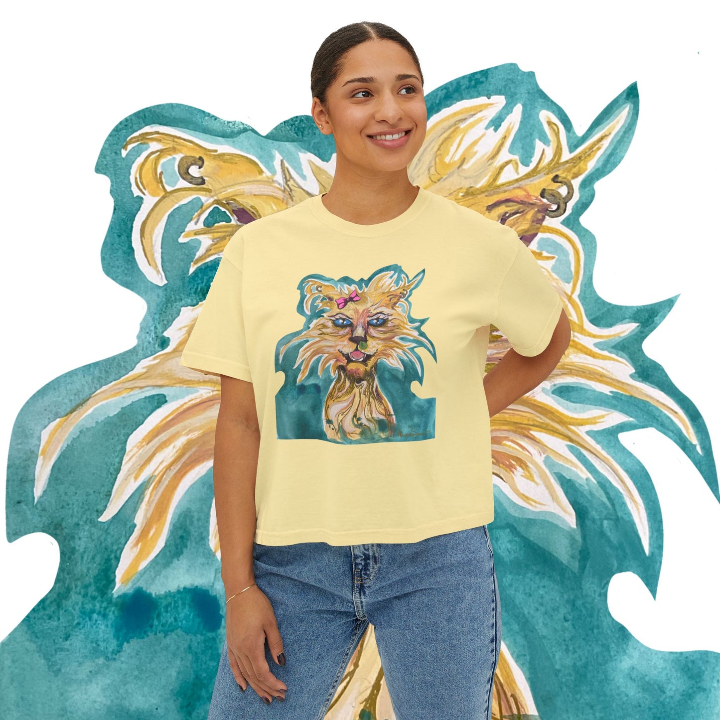 "Feral Cat" Women's Boxy Tee