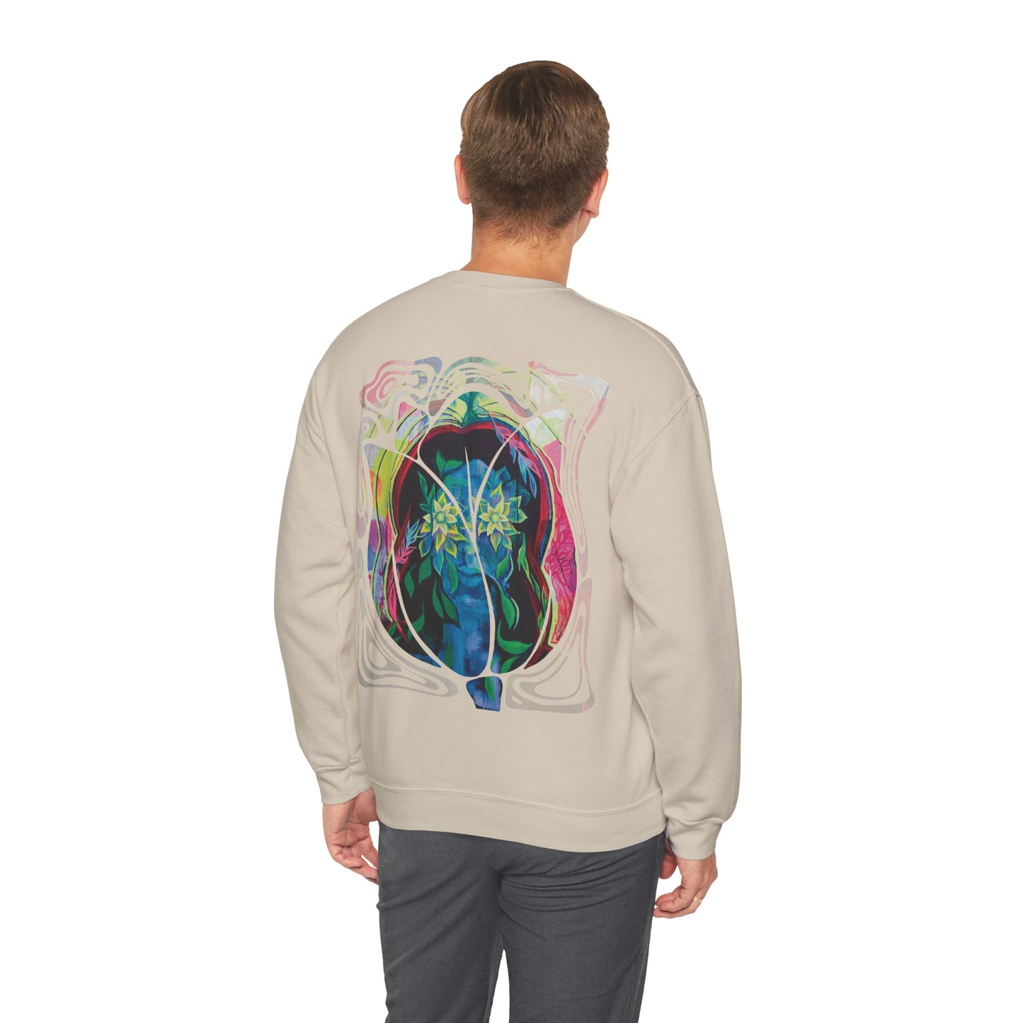 "Psychoterratic" Unisex Crewneck Sweatshirt (Art on Back)