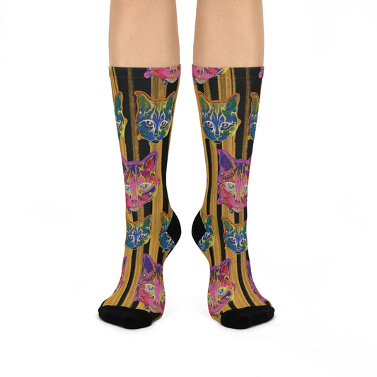 "Krazy Cat" Cushioned Crew Socks