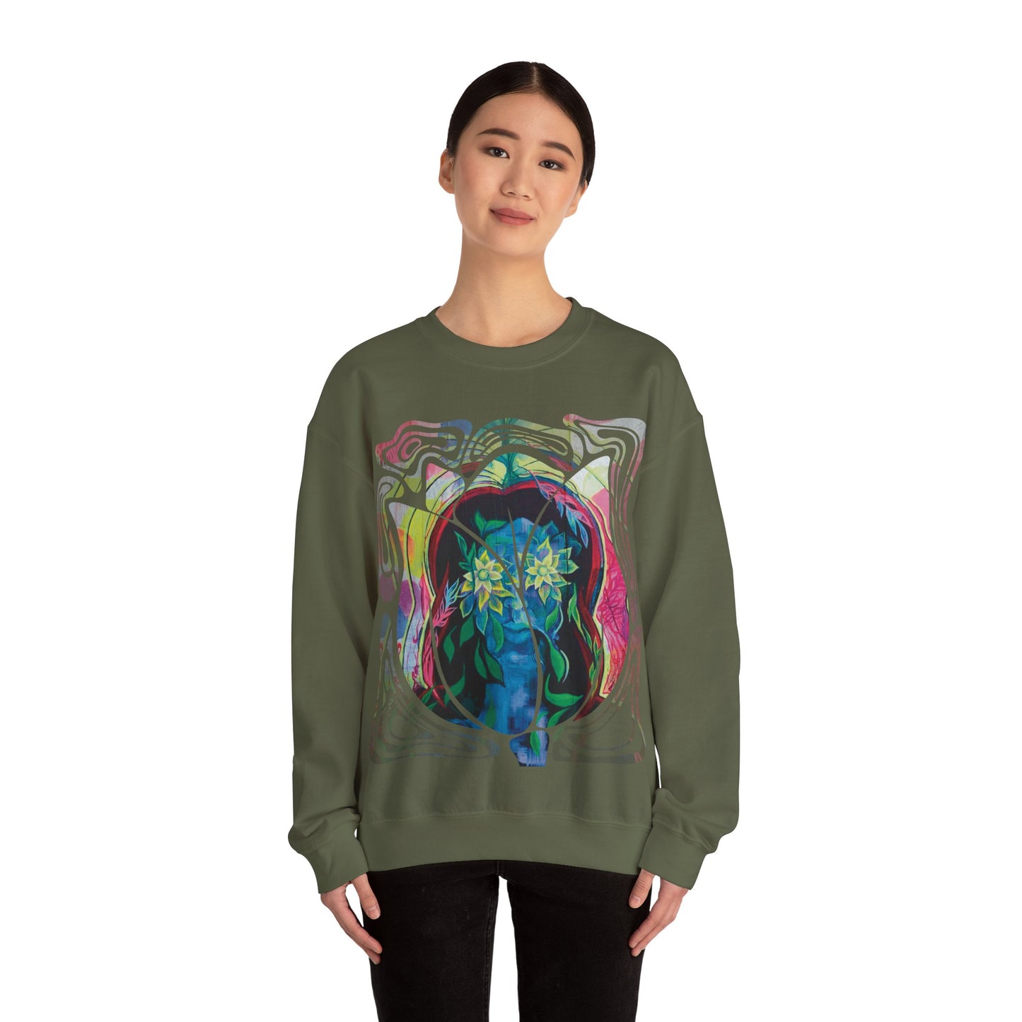 "Psychoterratic" Unisex Crewneck Sweatshirt (Art on Front)