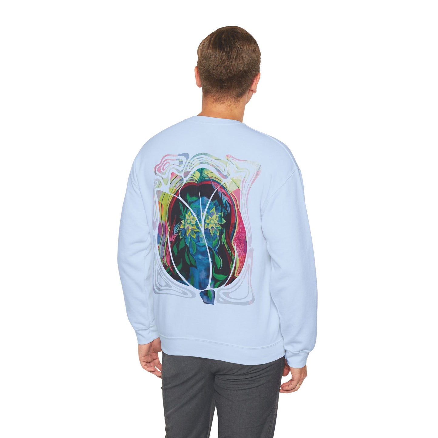 "Psychoterratic" Unisex Crewneck Sweatshirt (Art on Back)