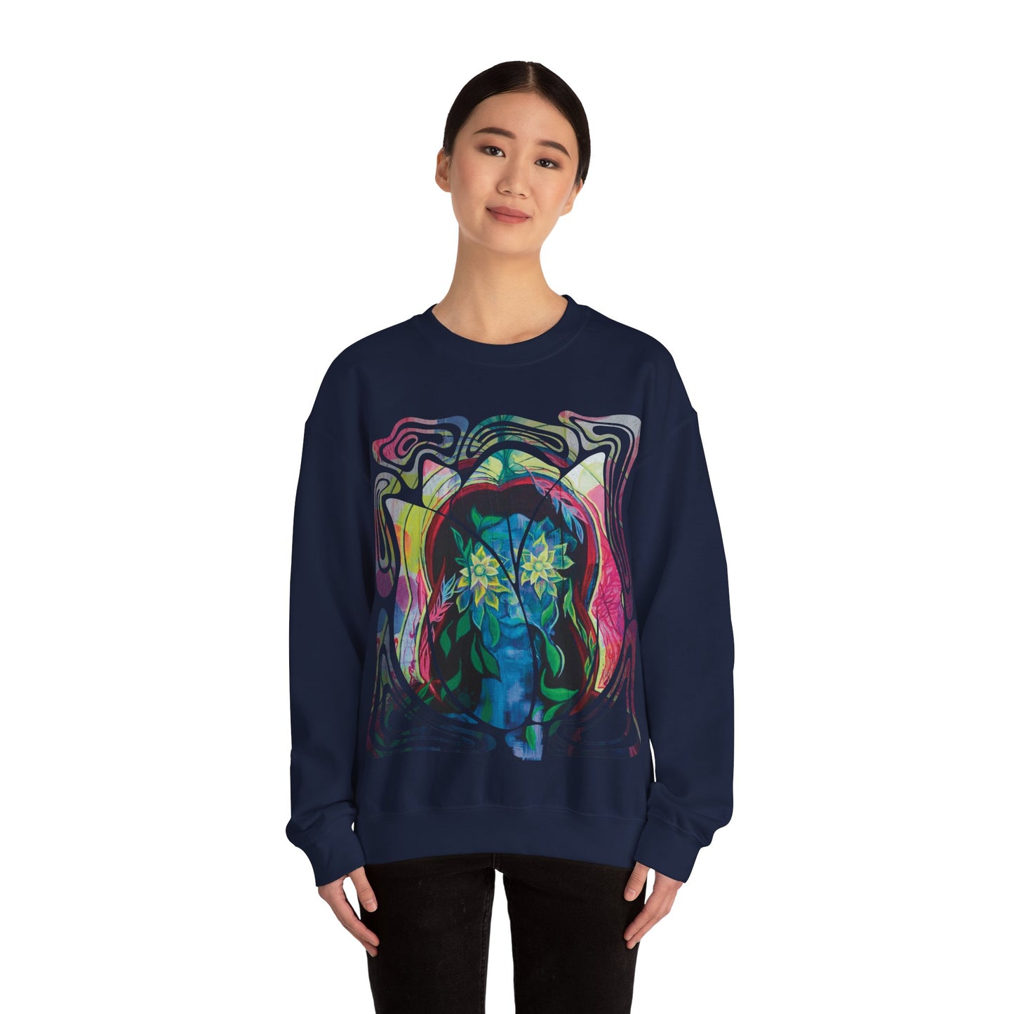 "Psychoterratic" Unisex Crewneck Sweatshirt (Art on Front)