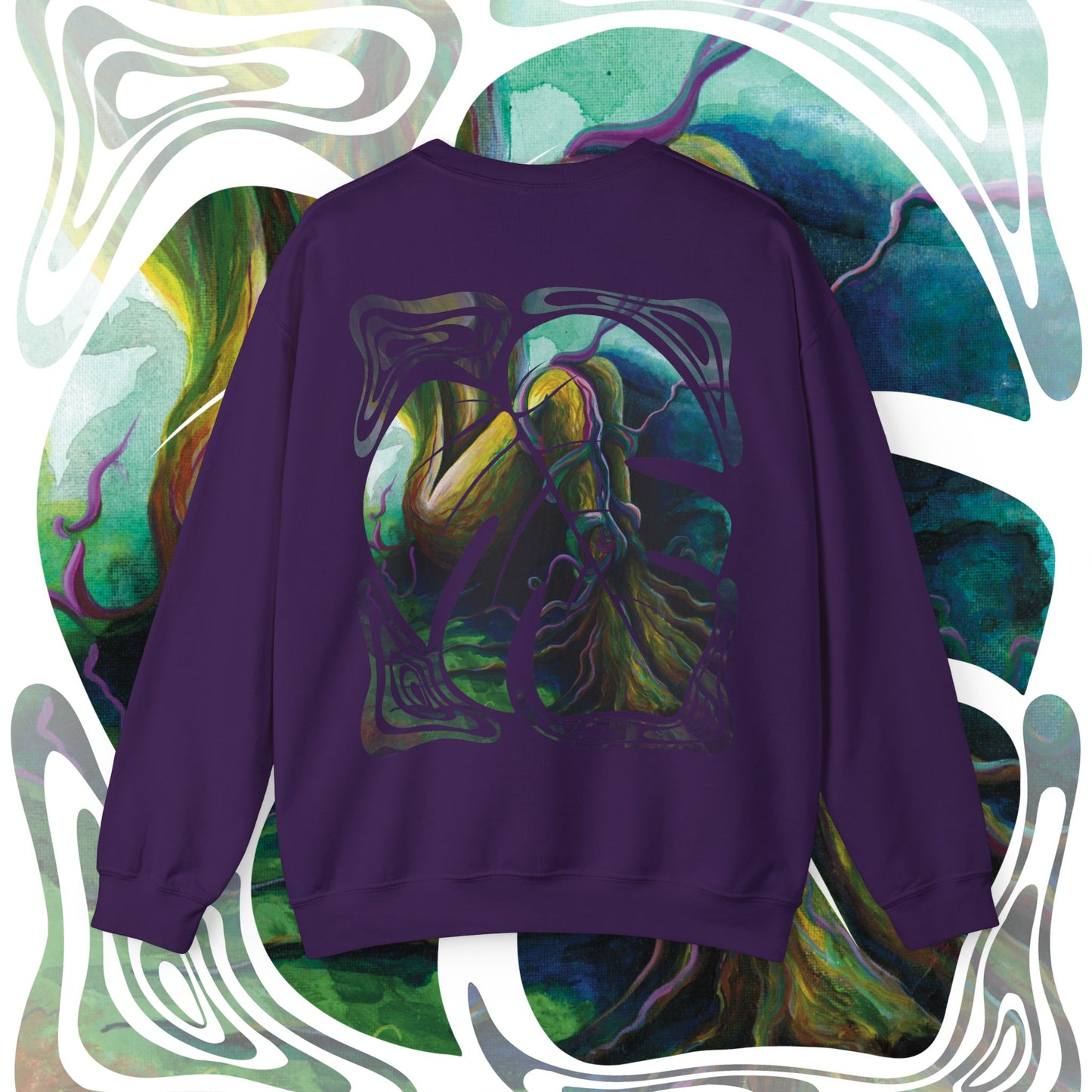 "Forest Nymph" Unisex Crewneck Sweatshirt (Art on Back)