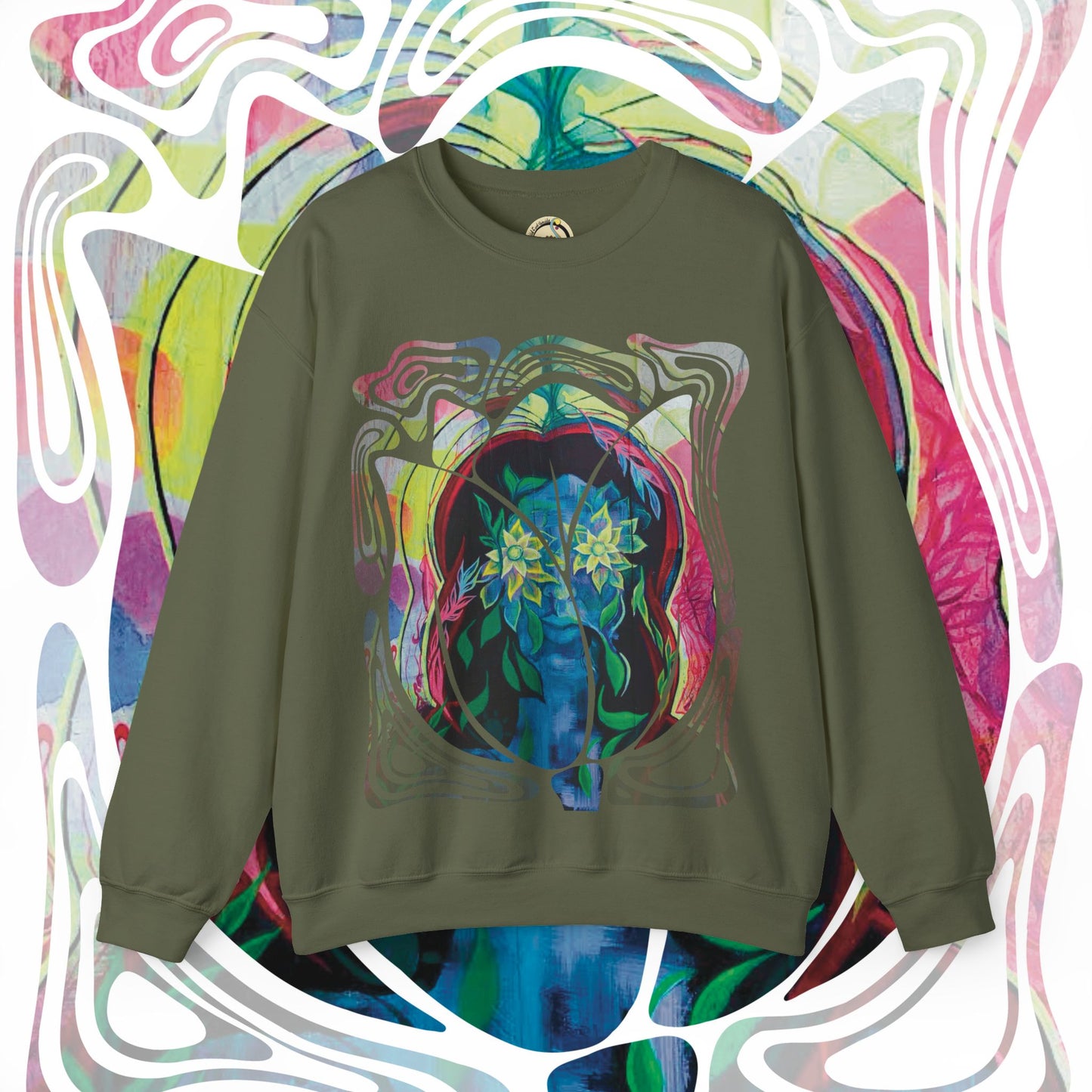 "Psychoterratic" Unisex Crewneck Sweatshirt (Art on Front)