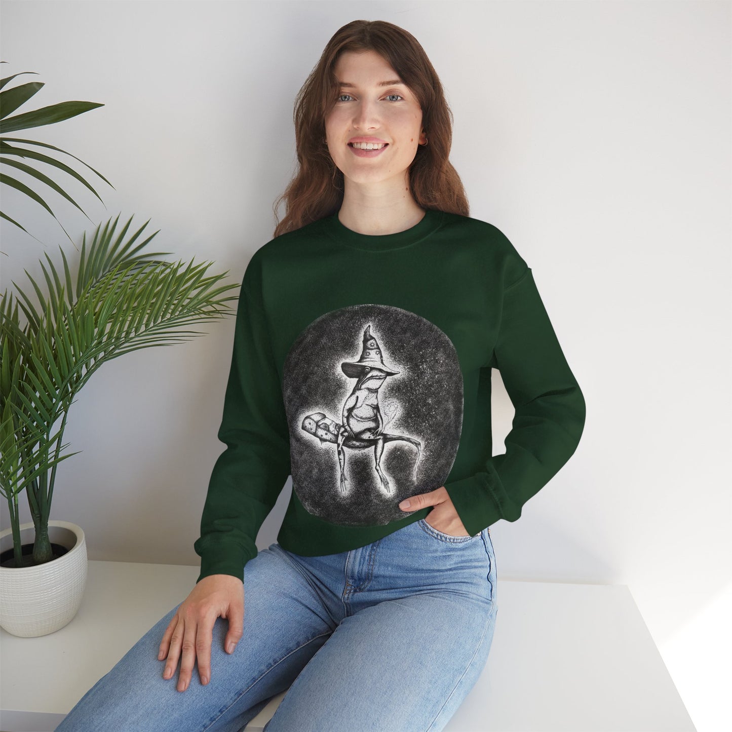 "Wizard Frog" Unisex Crewneck Sweatshirt