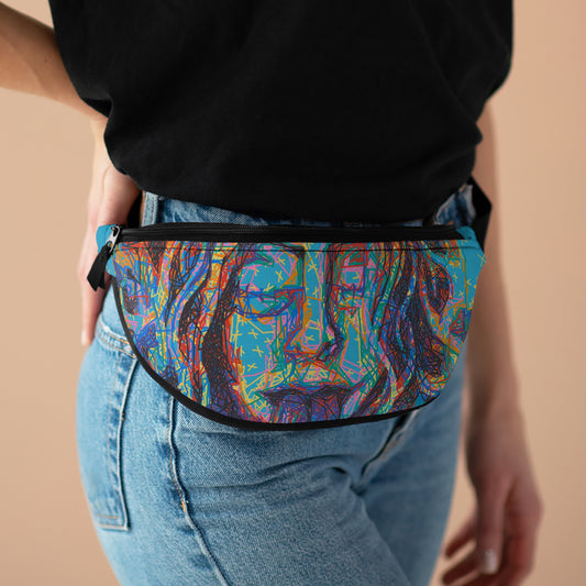 Limited Edition "Poison" Fanny Pack - New Media Collaboration by  Alexandra Sosin and Barnplotter (Turquoise)