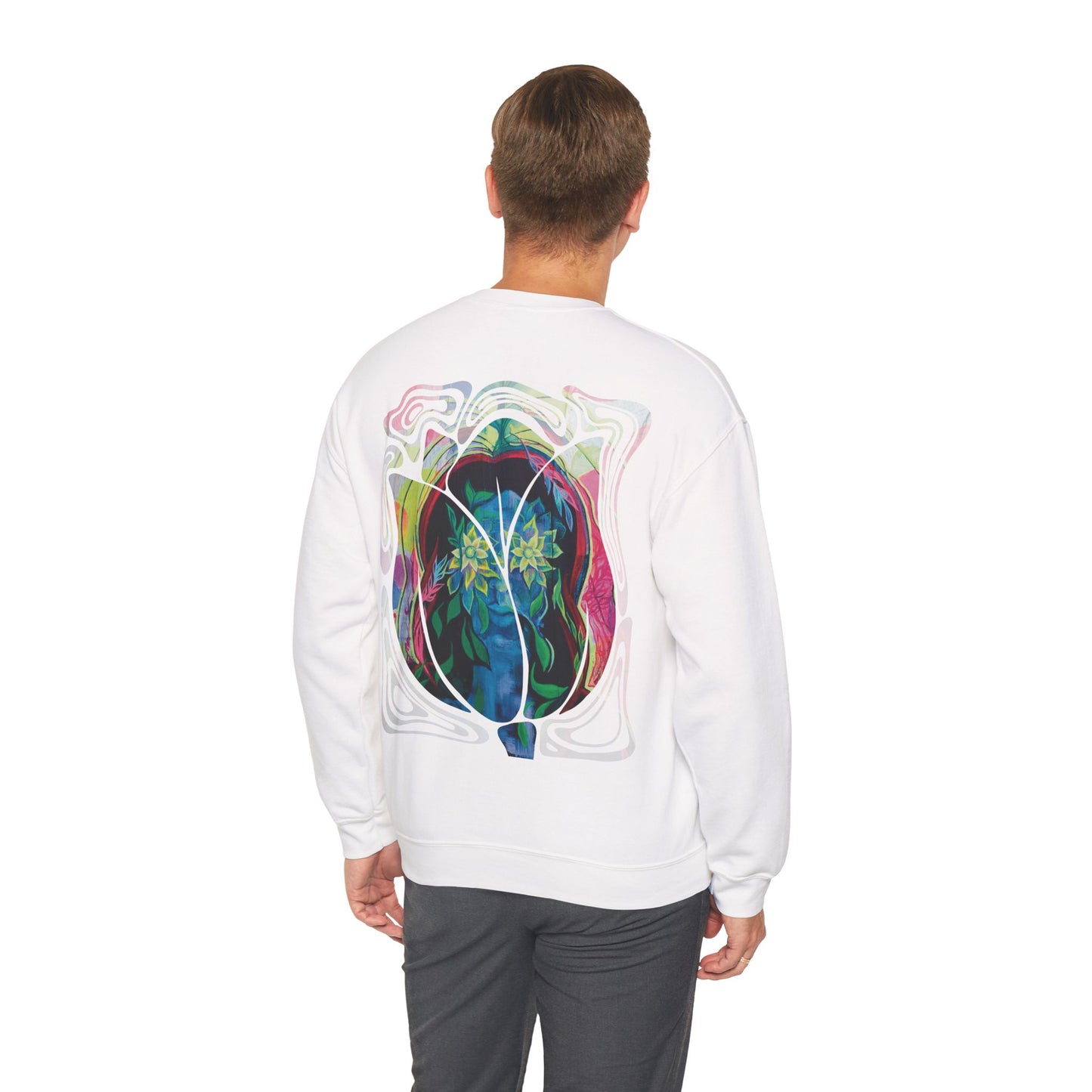 "Psychoterratic" Unisex Crewneck Sweatshirt (Art on Back)