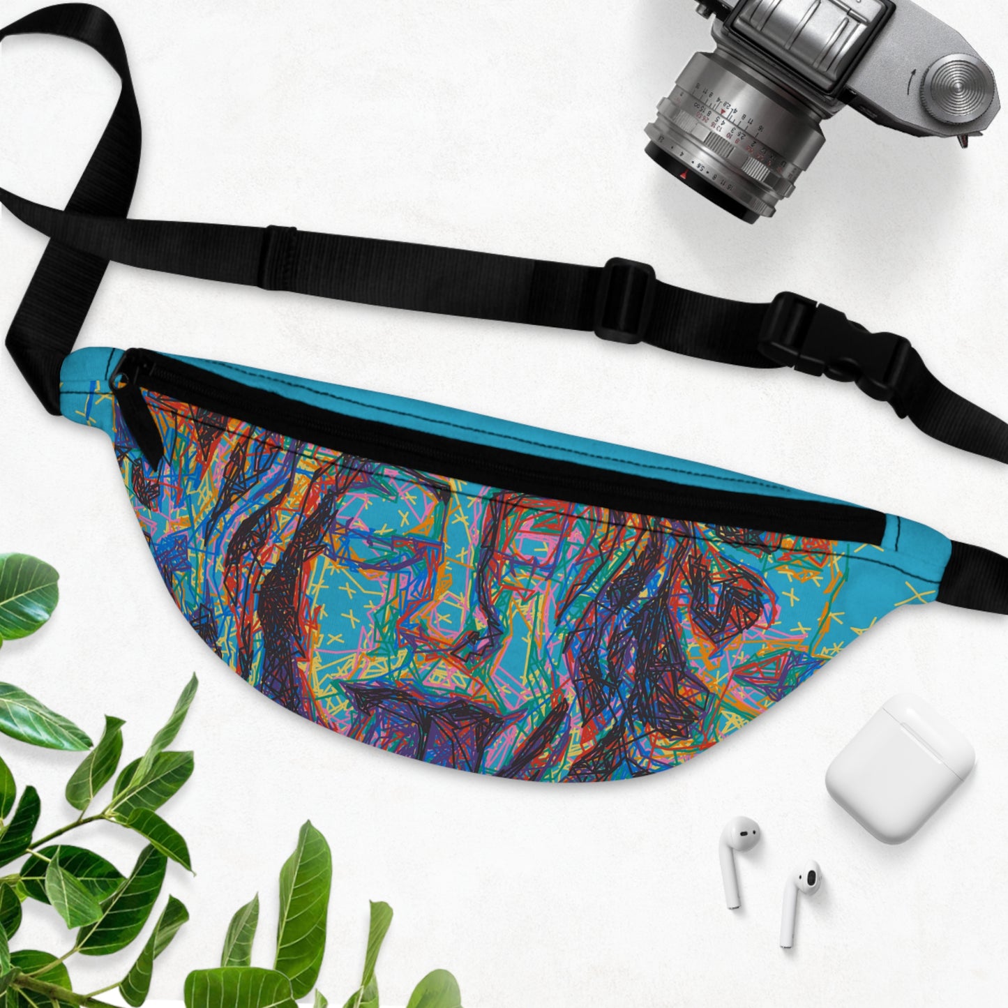Limited Edition "Poison" Fanny Pack - New Media Collaboration by  Alexandra Sosin and Barnplotter (Turquoise)