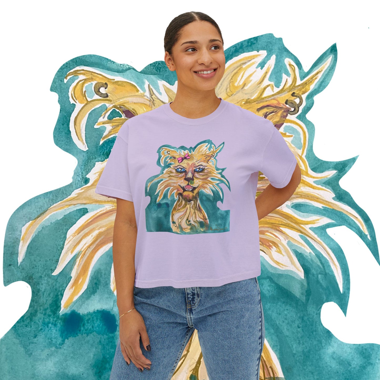 "Feral Cat" Women's Boxy Tee