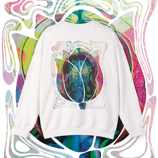 "Psychoterratic" Unisex Crewneck Sweatshirt (Art on Back)