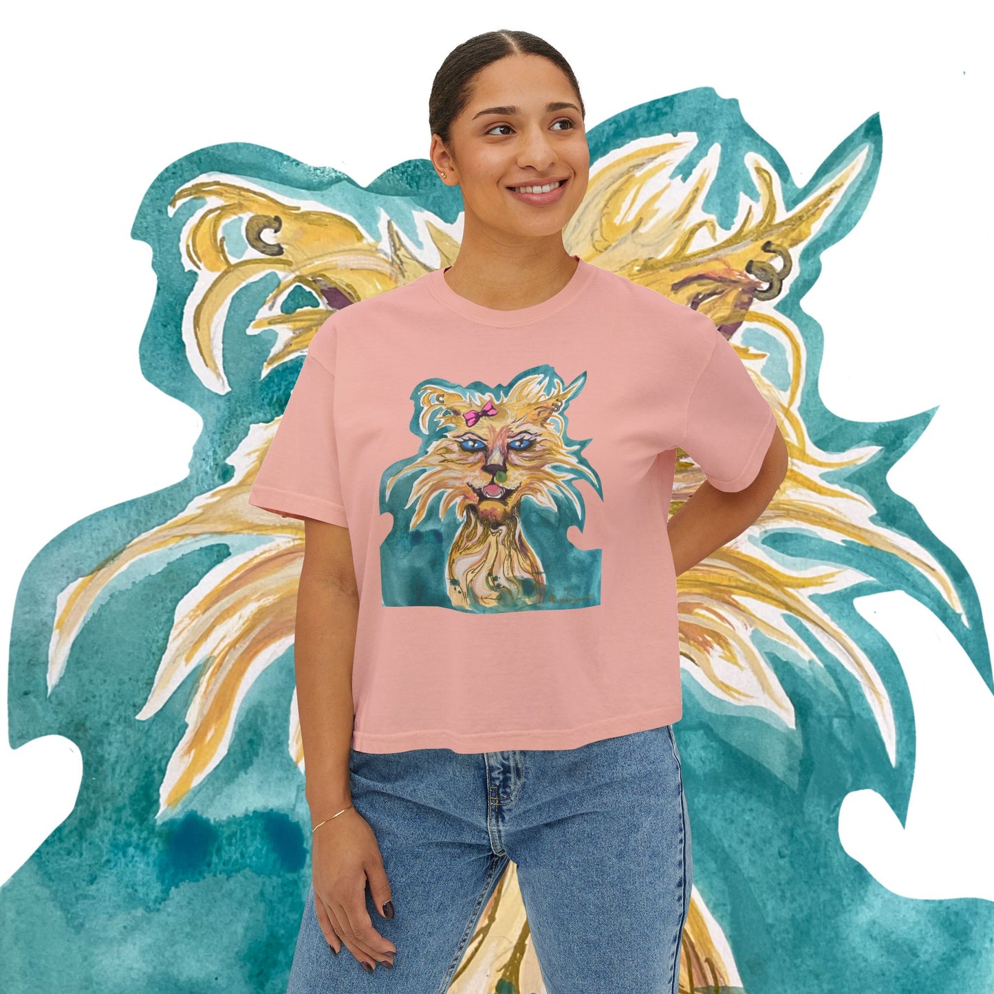 "Feral Cat" Women's Boxy Tee