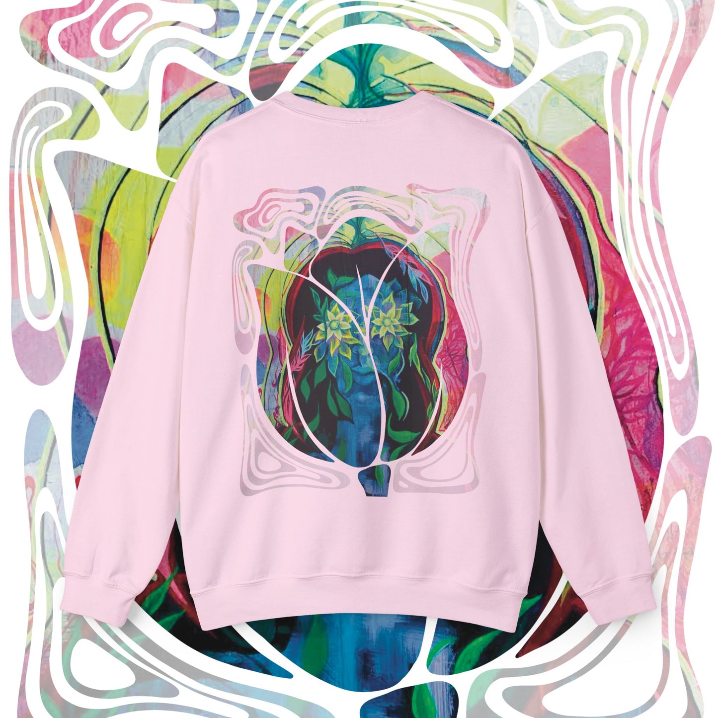 "Psychoterratic" Unisex Crewneck Sweatshirt (Art on Back)