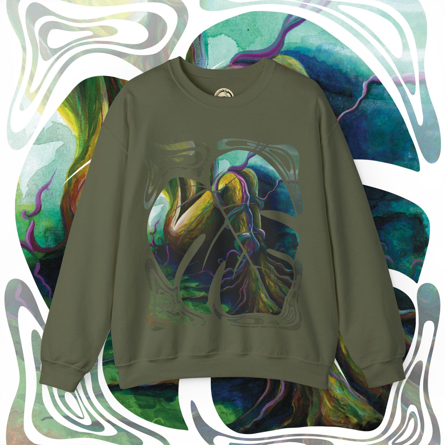 "Forest Nymph" Unisex Crewneck Sweatshirt (Art on Front)