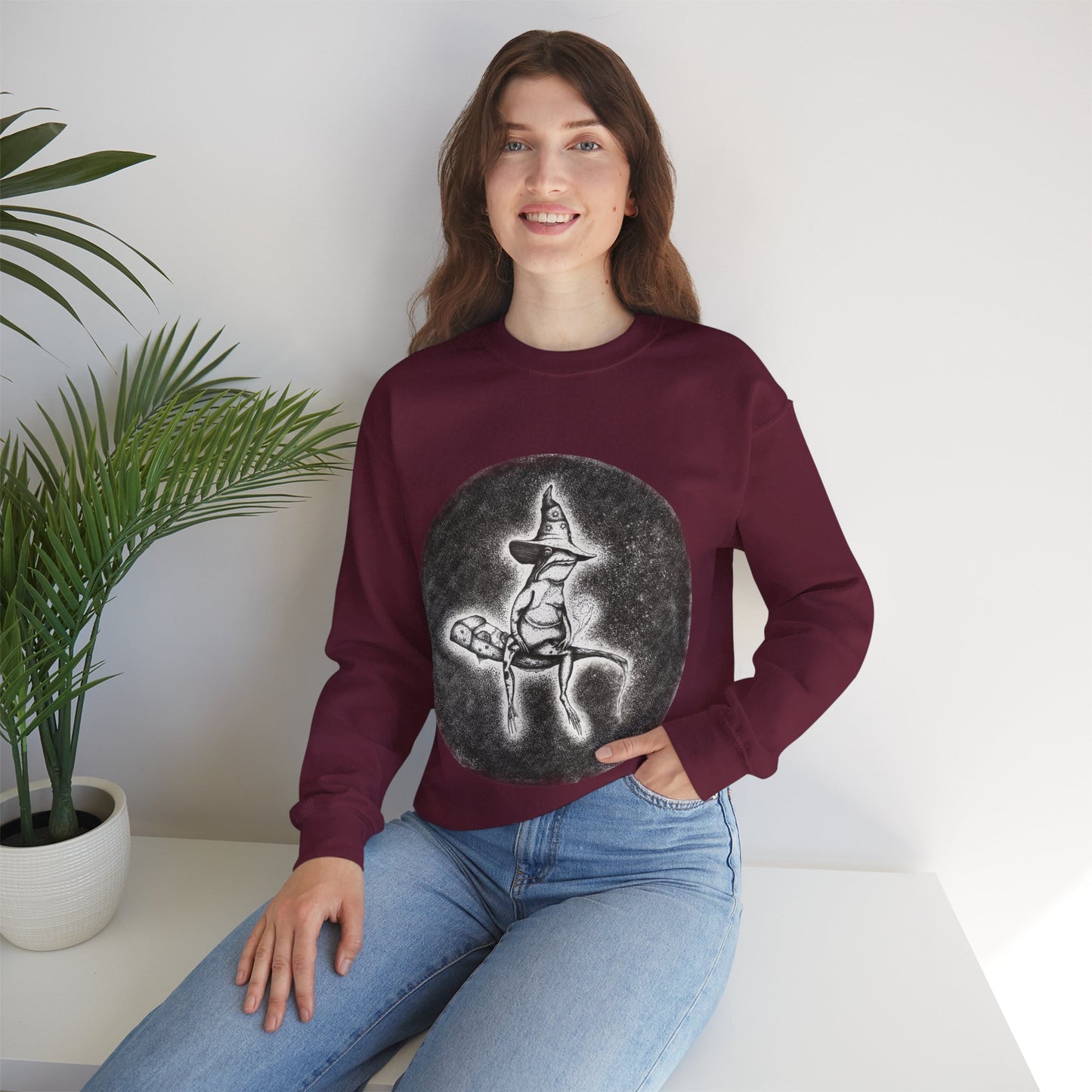 "Wizard Frog" Unisex Crewneck Sweatshirt